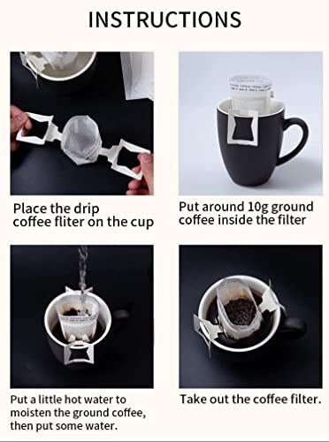 Hanging Ear Drip Coffee Filters — 100 Pack