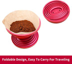 Collapsible Silicone Pour Over Coffee Dripper — 2 Pack (Blue + Red)