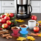 Collapsible Silicone Pour Over Coffee Dripper — 2 Pack (Blue + Red)