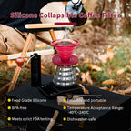 Collapsible Silicone Pour Over Coffee Dripper — 2 Pack (Blue + Red)